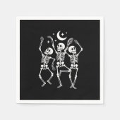 Tanzskelett Frohes Halloween Fall Skull Serviette (Vorderseite)