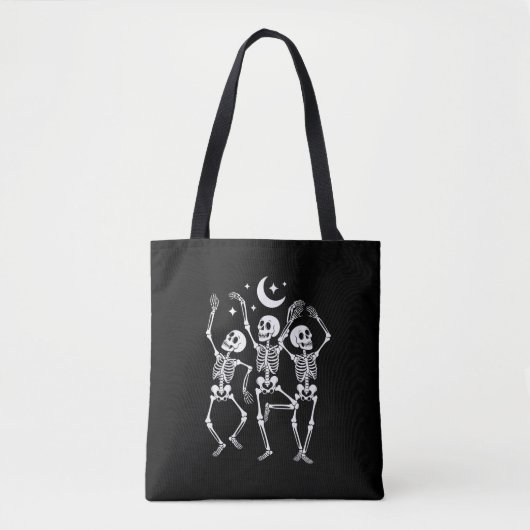 Tanzskelett Frohes Halloween Fall Skull Tasche (Vorderseite)