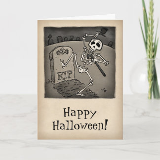 Tanzskelett | Halloween Karte