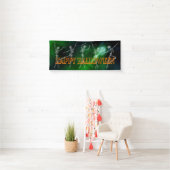 Tanzskelett Halloween-Party grün orange Chic Banner (Insitu)