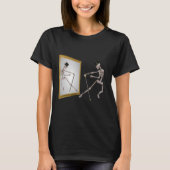 Tanzskelett in Mirror Funny T-Shirt (Vorderseite)