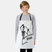 Tanzskelett mit Namen Schürze (Getragen)