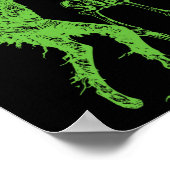 Tanzskelett mit Zombie Green Poster (Ecke)