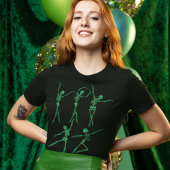 Tanzskelett spooky chic green Happy Halloween T-Shirt