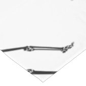 Tanzskelett Tischdecke (Schrägansicht)