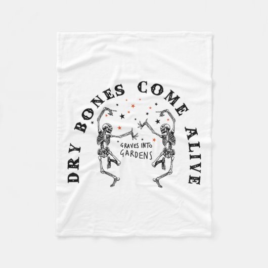 Tanzskelett Trockenknochen Kommen Bibelverse Fleecedecke (Vorderseite)