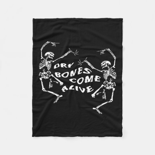 Tanzskelett Trockenknochen Kommen Bibelverse Fleecedecke (Vorderseite)