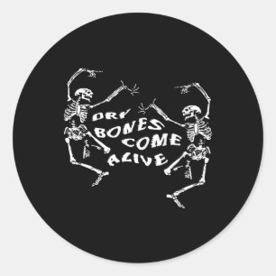 Tanzskelett Trockenknochen Kommen Bibelverse Runder Aufkleber