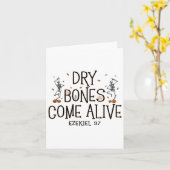 Tanzskelett Trockenknochen kommen Live Halloween C Karte (Gelbe Blume)