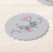 Tanzskelett Untersetzer (angewinkelt)