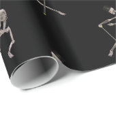 Tanzskelette auf schwarz geschenkpapier (Rolleneckpunkt)