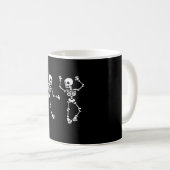 Tanzskelette Funny Dancing Lover Halloween Kaffeetasse (VorderseiteRechts)