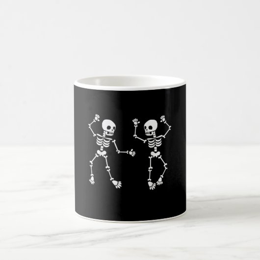 Tanzskelette Funny Dancing Lover Halloween Kaffeetasse (Mittel)