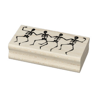 Tanzskelette Gummistempel