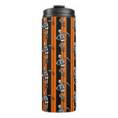 Tanzskelette Halloween gestreift Thermosbecher (Vorderseite)