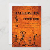 Tanzskelette Halloween Kostüm Party Einladung (Vorderseite)