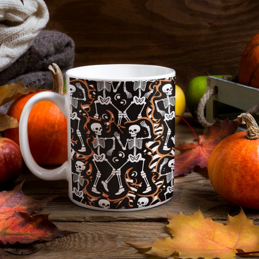 Tanzskelette Halloween oder Tag der Toten Kaffeetasse