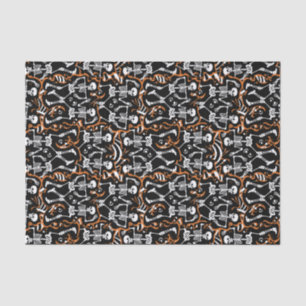 Tanzskelette Halloween oder Tag der Toten Seidenpapier