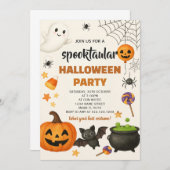 Tanzskelette Halloween-Party Einladung (Vorne/Hinten)