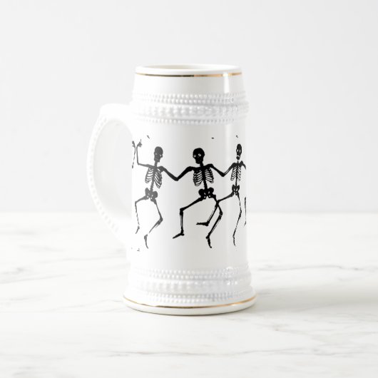 Tanzskelette Halloween Thunder_Cove Bierglas (Vorderseite Links)