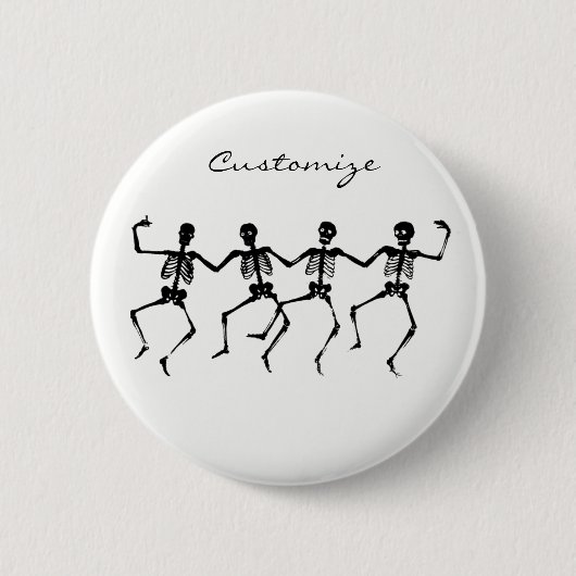Tanzskelette Halloween Thunder_Cove Button (Vorderseite)
