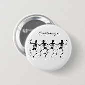 Tanzskelette Halloween Thunder_Cove Button (Vorne & Hinten)
