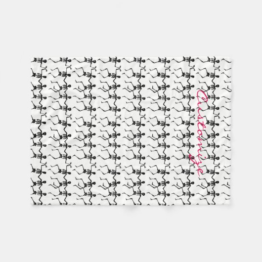 Tanzskelette Halloween Thunder_Cove Fleecedecke (Vorderseite (Horizontal))