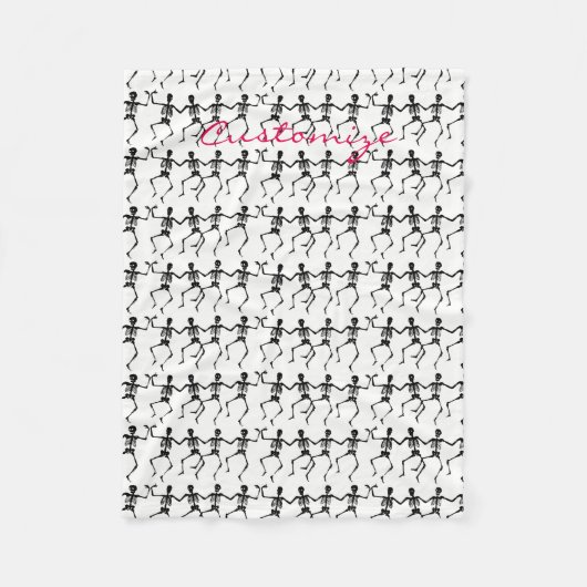 Tanzskelette Halloween Thunder_Cove Fleecedecke (Vorderseite)