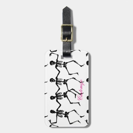 Tanzskelette Halloween Thunder_Cove Gepäckanhänger (Vorderseite vertikal)