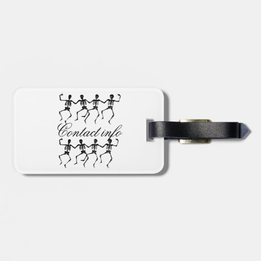 Tanzskelette Halloween Thunder_Cove Gepäckanhänger (Rückseite horizontal)