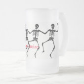 Tanzskelette Halloween Thunder_Cove Mattglas Bierglas (VorderseiteRechts)