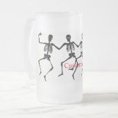 Tanzskelette Halloween Thunder_Cove Mattglas Bierglas (Vorderseite Links)