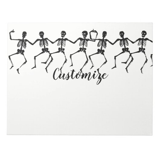 Tanzskelette Halloween Thunder_Cove Notizblock (Vorderseite)