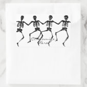 Tanzskelette Halloween Thunder_Cove Rechteckiger Aufkleber (Tasche)