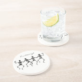 Tanzskelette Halloween Thunder_Cove Sandstein Untersetzer (Seite)