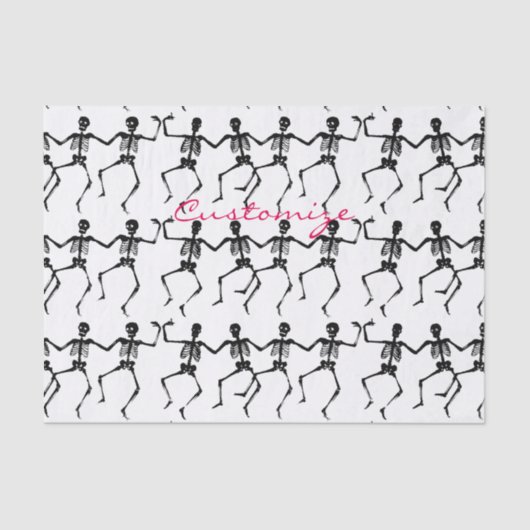 Tanzskelette Halloween Thunder_Cove Seidenpapier (Vorderseite)