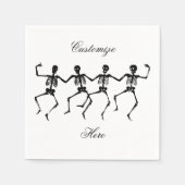 Tanzskelette Halloween Thunder_Cove Serviette (Vorderseite)