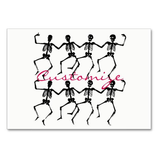 Tanzskelette Halloween Thunder_Cove Tischnummer (Vorderseite)