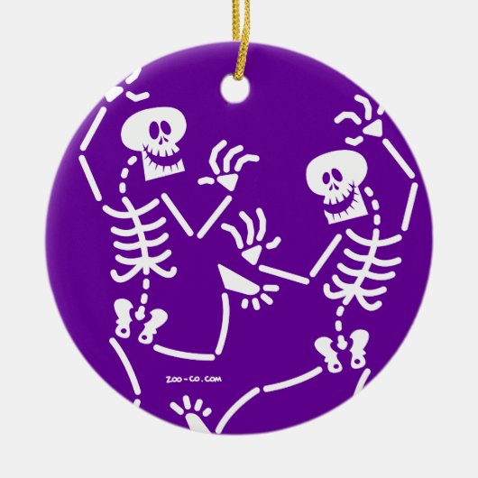 Tanzskelette Keramik Ornament (Vorne)