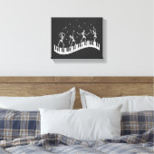 Tanzskelette Keyboard Music Teacher Black Leinwanddruck (Insitu (Schlafzimmer))