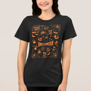 Tanzskelette & Kürbiskürbis - Spookes Halloween Tri-Blend Shirt