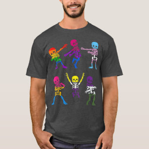 Tanzskelette LGBT Gay Pride Regenbogen Männer Frau T-Shirt
