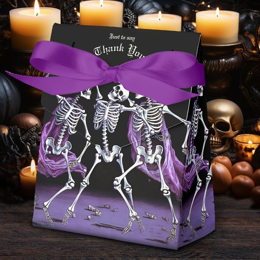 Tanzskelette Lila gotisches Halloween Geschenkschachtel