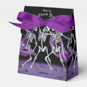 Tanzskelette Lila gotisches Halloween Geschenkschachtel (Vorderseite)