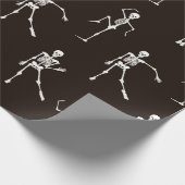 Tanzskelette nahtloses Muster Geschenkpapier (Ecke)