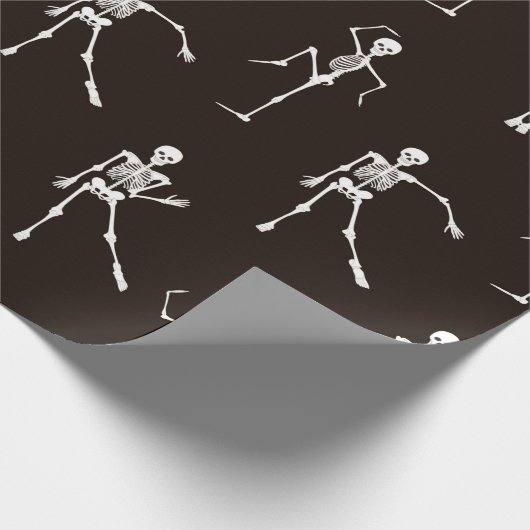 Tanzskelette nahtloses Muster Geschenkpapier (Ecke)