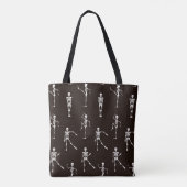 Tanzskelette nahtloses Muster Tasche (Rückseite)