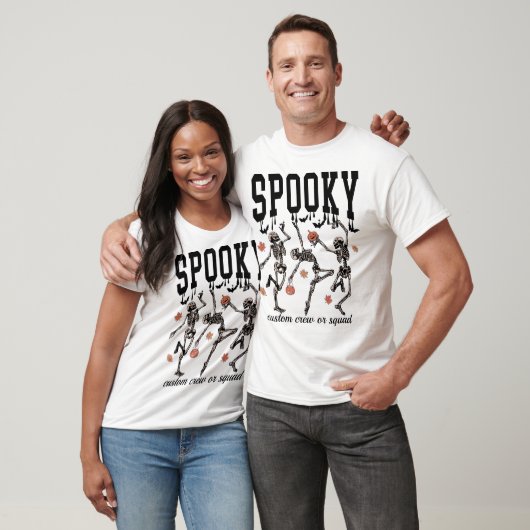 Tanzskelette Personalisiertes, spöttisches Hallowe T-Shirt (Unisex)