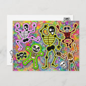 Tanzskelette Postkarte (Vorne/Hinten)