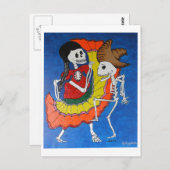 Tanzskelette Postkarte (Vorne/Hinten)